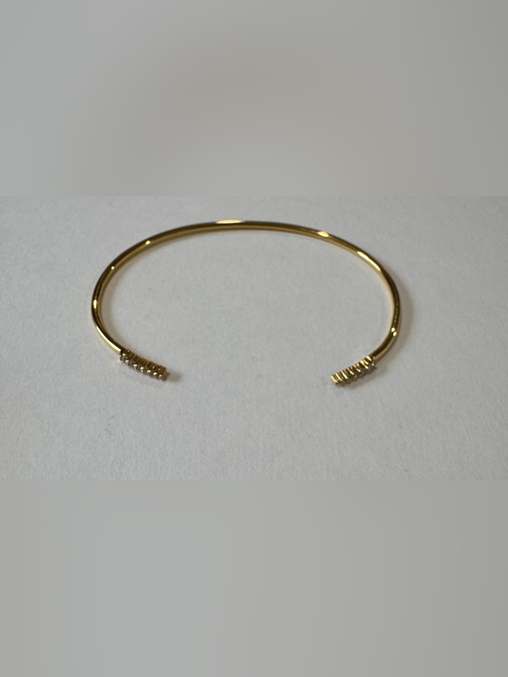 BaubleBar Gold Open Cuff Bracelet with Textured Ends